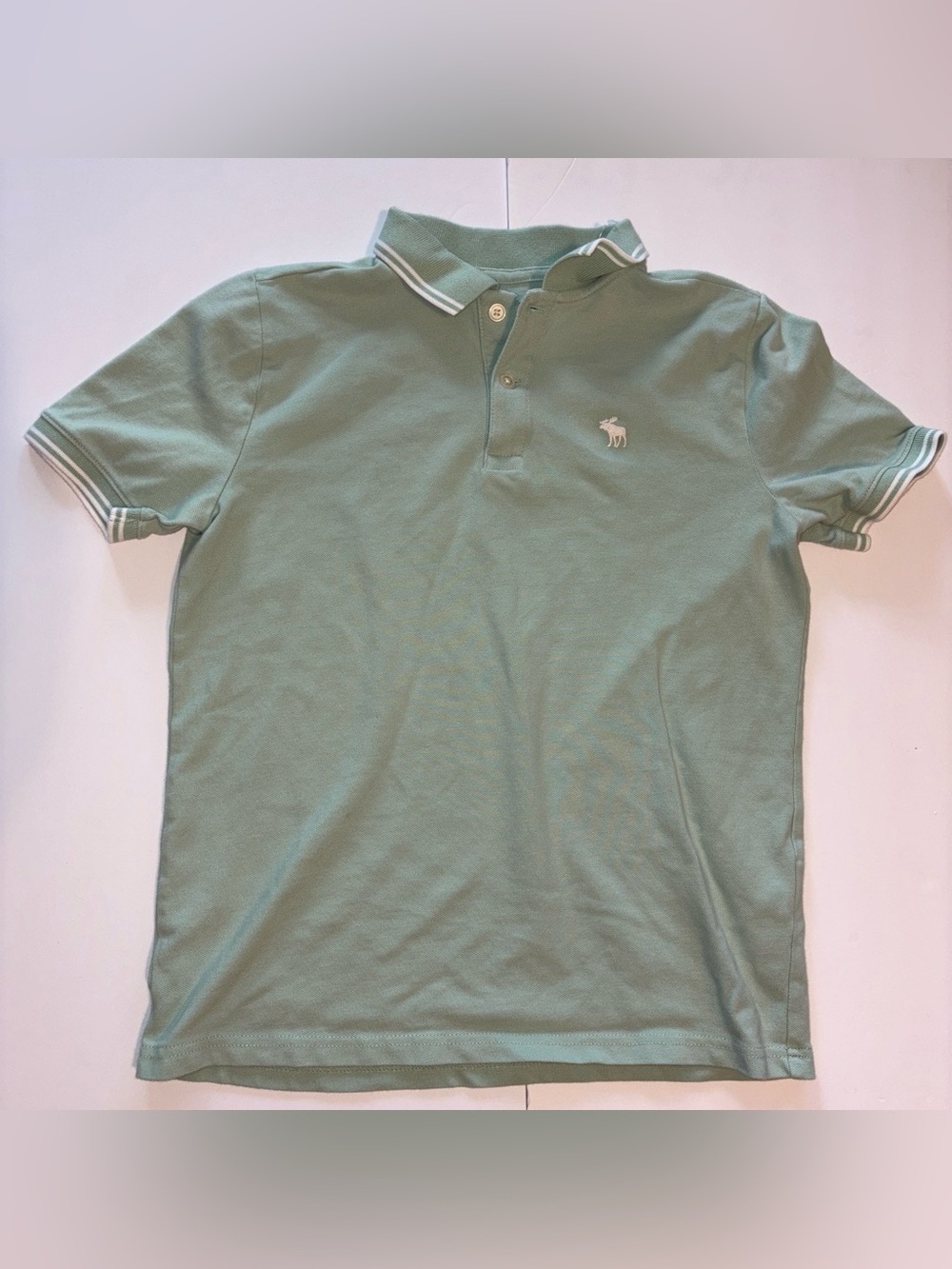 abercrombie kids Mint Green Polo with Contrast Trim